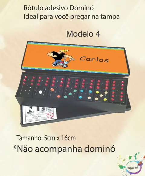 Adesivo para Dominó-johnny Bravo