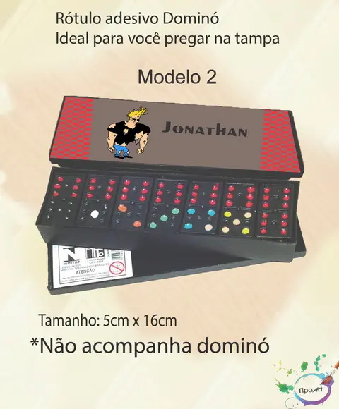 Adesivo para Dominó-johnny Bravo