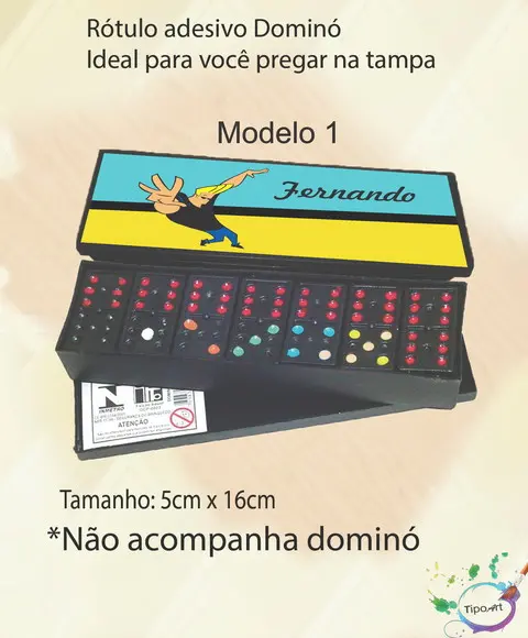 Adesivo para Dominó-johnny Bravo
