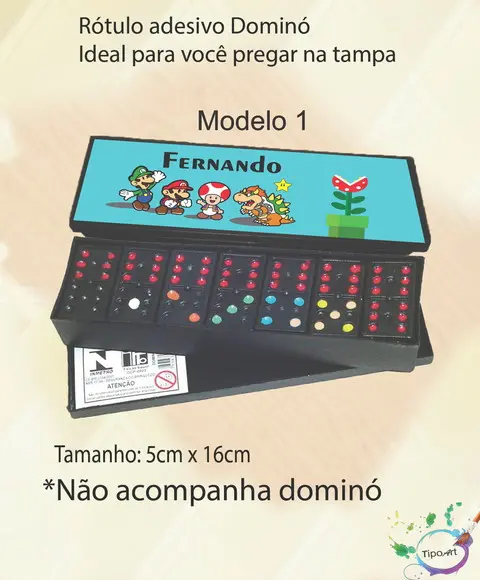 Adesivo para Dominó-mario Bros
