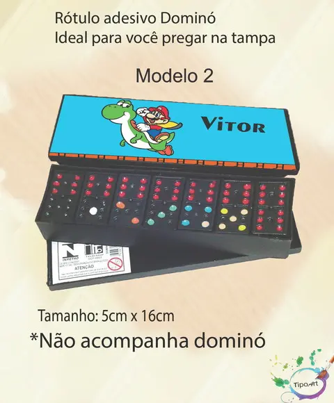 Adesivo para Dominó-mario Bros