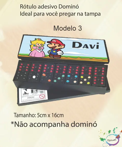 Adesivo para Dominó-mario Bros