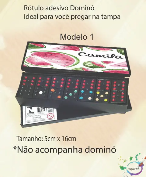 Adesivo para Dominó-melancia