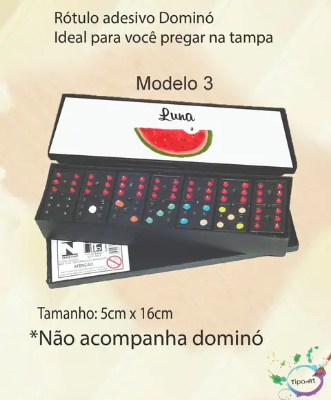 Adesivo para Dominó-melancia
