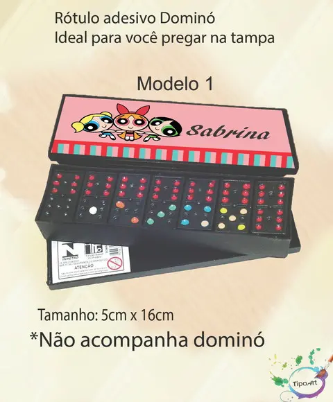 Adesivo para Dominó-menina Super Poderosas