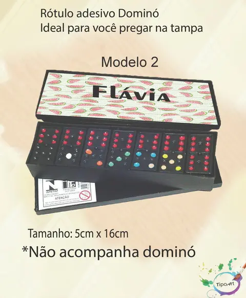Adesivo para Dominó-melancia