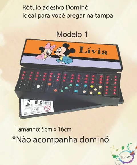 Adesivo para Dominó-mickey Baby