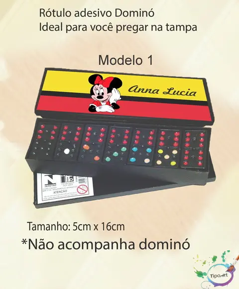 Adesivo para Dominó-minnie