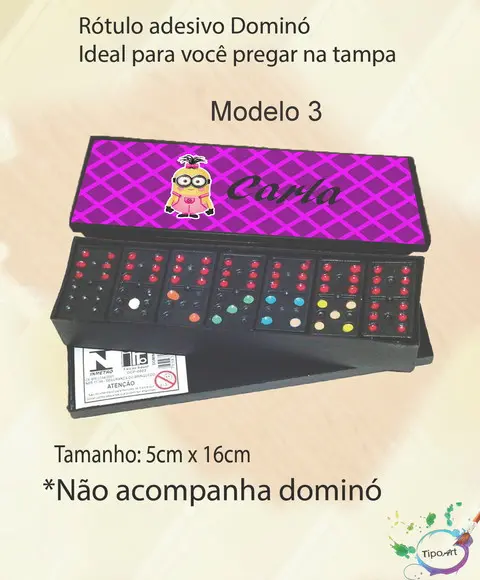 Adesivo para Dominó-minions