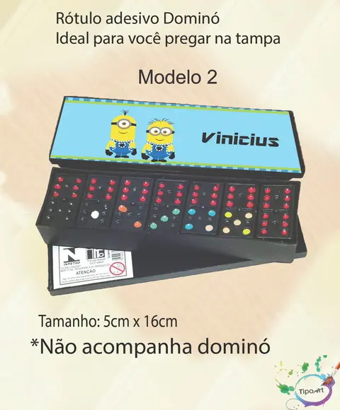 Adesivo para Dominó-minions