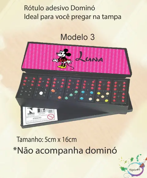 Adesivo para Dominó-minnie