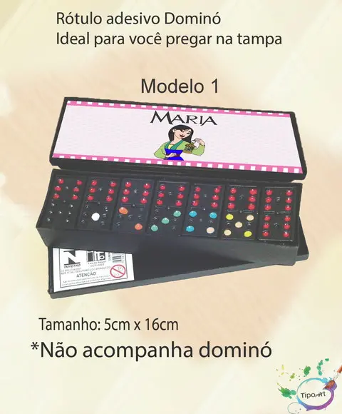 Adesivo para Dominó-mulan