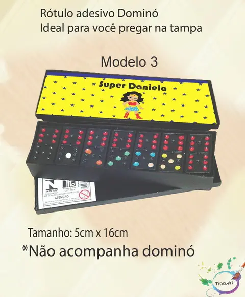 Adesivo para Dominó-mulher Maravilha