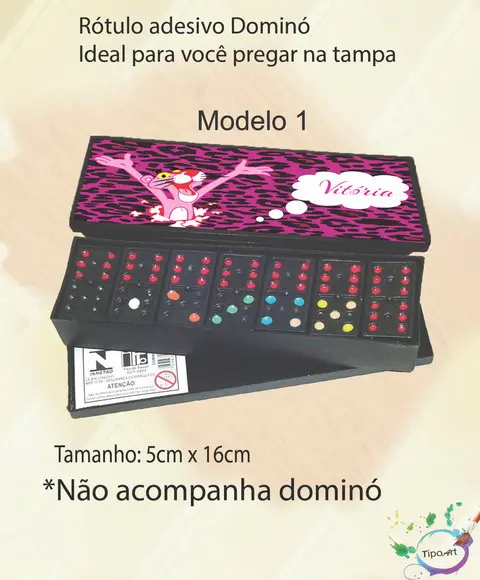 Adesivo para Dominó-pantera Cor de Rosa