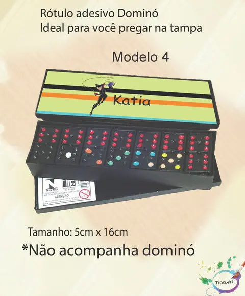 Adesivo para Dominó-mulher Gato