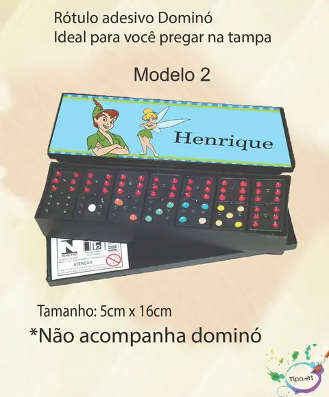 Adesivo para Dominó-peter Pan