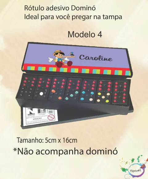 Adesivo para Dominó-pinoquio
