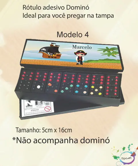 Adesivo para Dominó-pirata