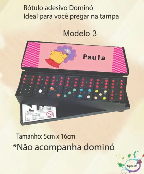 Adesivo para Dominó-pooh