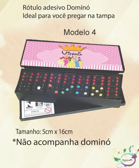 Adesivo para Dominó-princesas