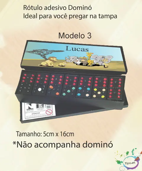 Adesivo para Dominó-safári