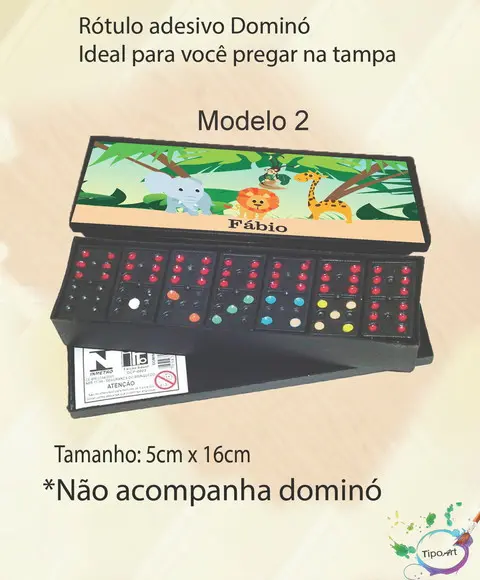 Adesivo para Dominó-safári
