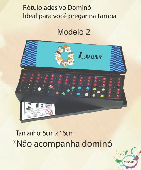 Adesivo para Dominó-sete Anões