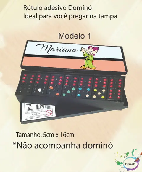 Adesivo para Dominó-sete Anões