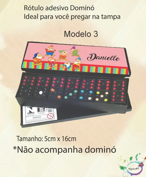 Adesivo para Dominó-sete Anões