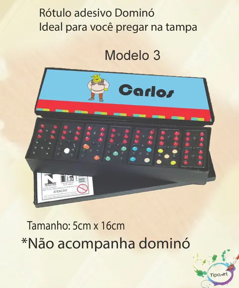 Adesivo para Dominó-shrek