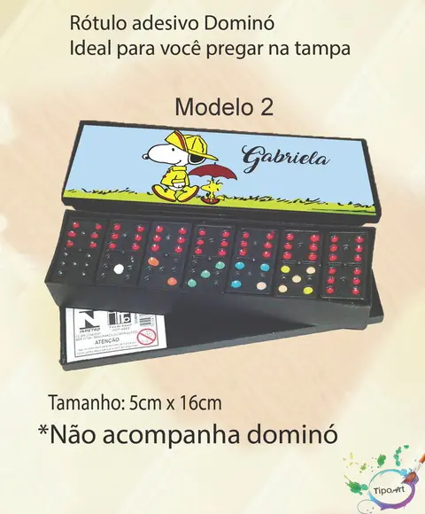 Adesivo para Dominó-snoopy
