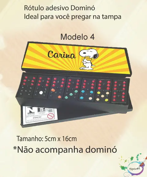 Adesivo para Dominó-snoopy