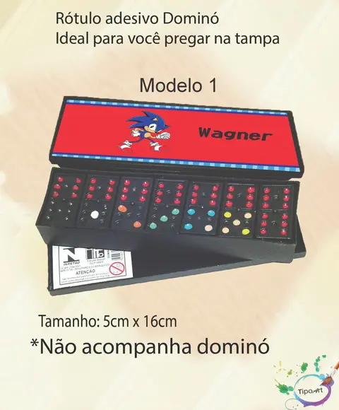 Adesivo para Dominó-sonic