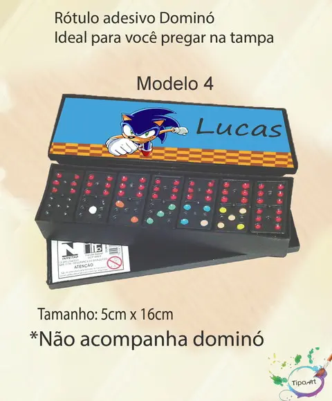 Adesivo para Dominó-sonic