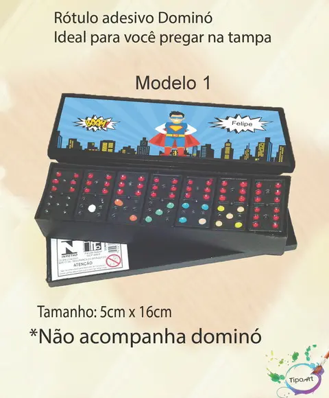 Adesivo para Dominó-super Herói