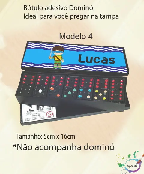 Adesivo para Dominó-tartaruga Ninja