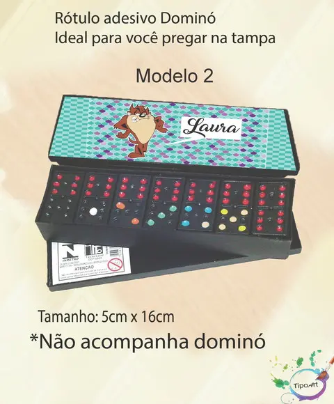 Adesivo para Dominó-taz Mania