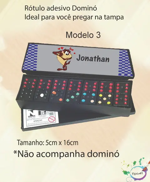 Adesivo para Dominó-taz Mania