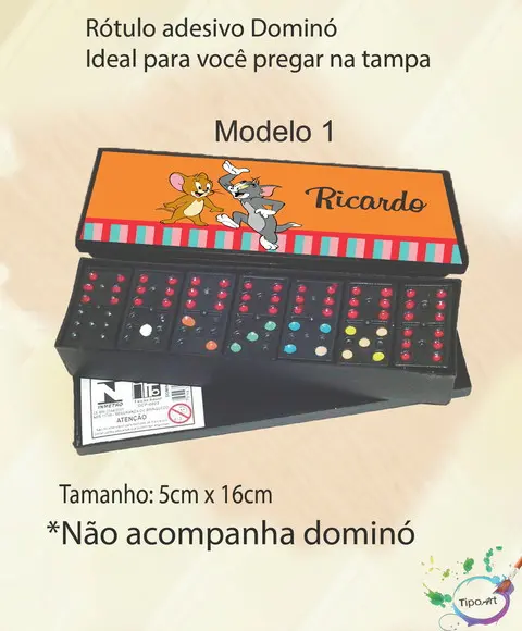 Adesivo para Dominó-tom e Jerry