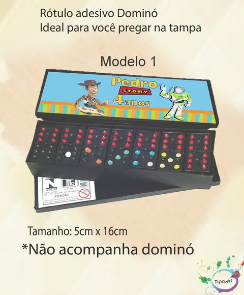 Adesivo para Dominó-toy Story