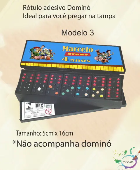 Adesivo para Dominó-toy Story