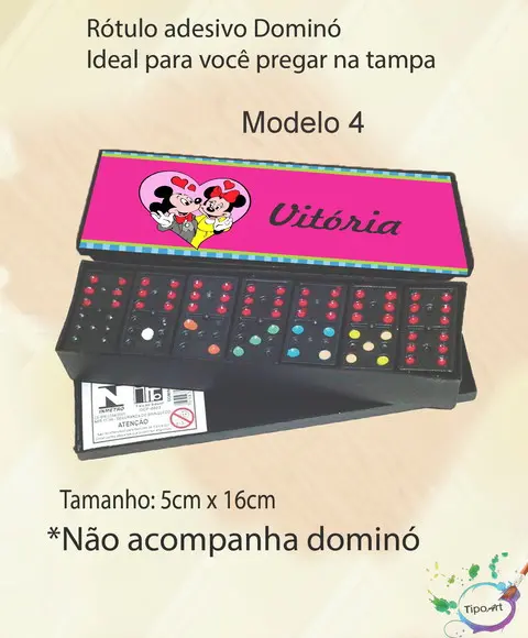 Adesivo para Dominó-turma do Mickey