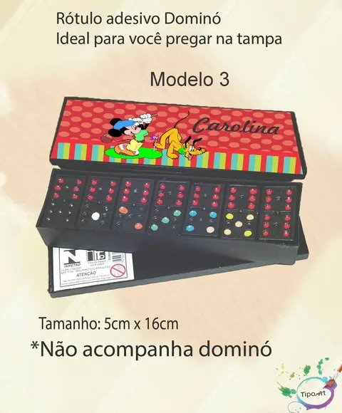 Adesivo para Dominó-turma do Mickey