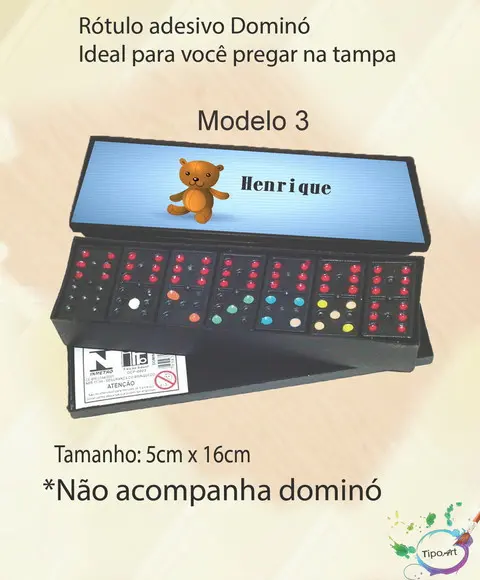 Adesivo para Dominó-ursinho