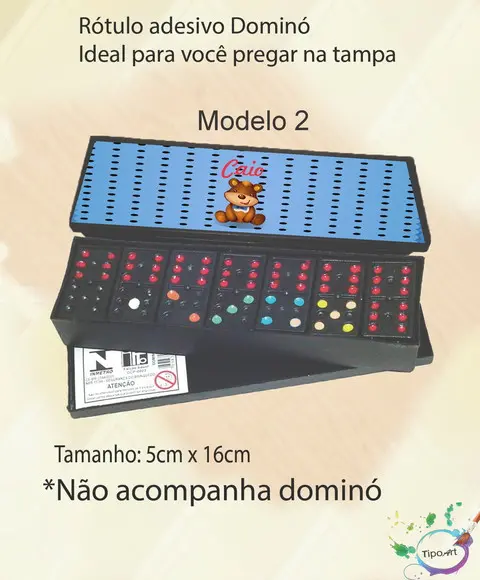 Adesivo para Dominó-ursinho