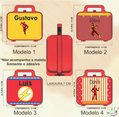 Adesivo para Maletinha- Flash