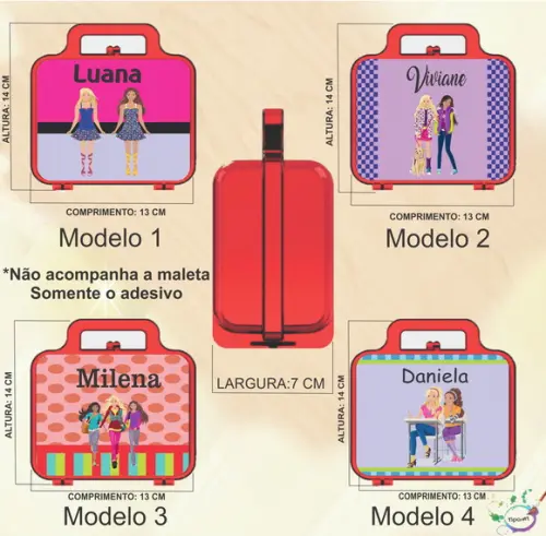 Adesivo para Maletinha-barbie