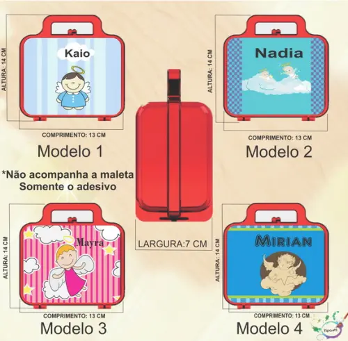 Adesivo para Maletinha-batizado