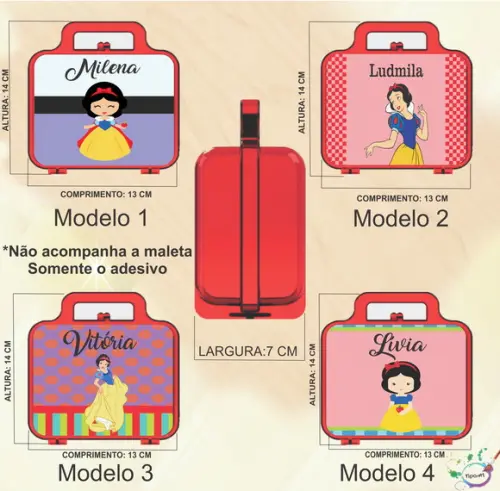 Adesivo para Maletinha-branca de Neve