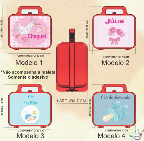 Adesivo para Maletinha-chá de Bebê